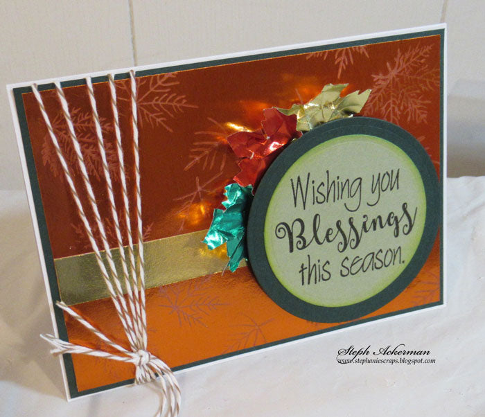 Autumn Card with Rinea Foiled Paper