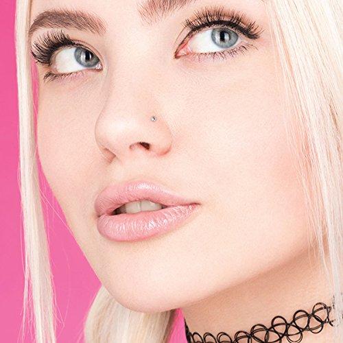 BodyJ4You Nose Ring Stud L-Shaped CZ 