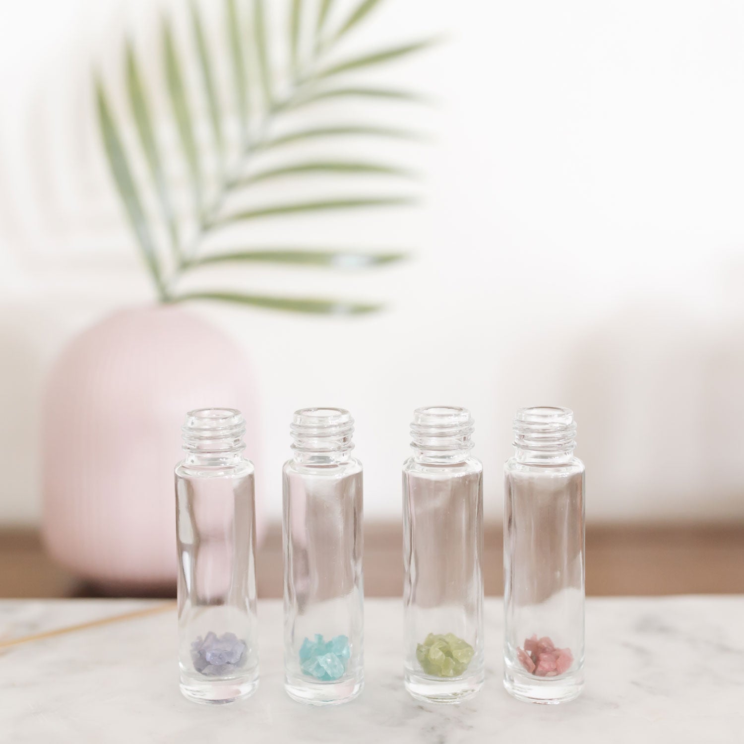 DIY Essential Oil Rollerballs with Crystals by Dani Barbe