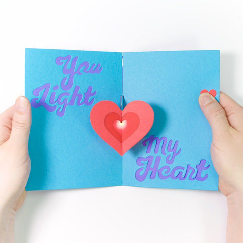 TechnoChic DIY Light-Up Pop-Up Card Instructions - Heart