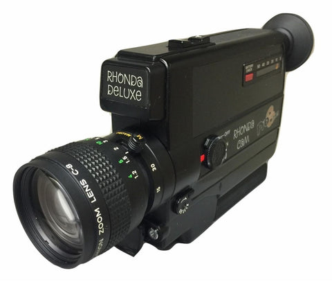 THE RHONDA CAM DELUXE IS A COMPACT SUPER 8 CAMERA PERFECT FOR CONSUMERS OR ANYONE WHO IS NEW TO SUPER 8 FILMMAKING