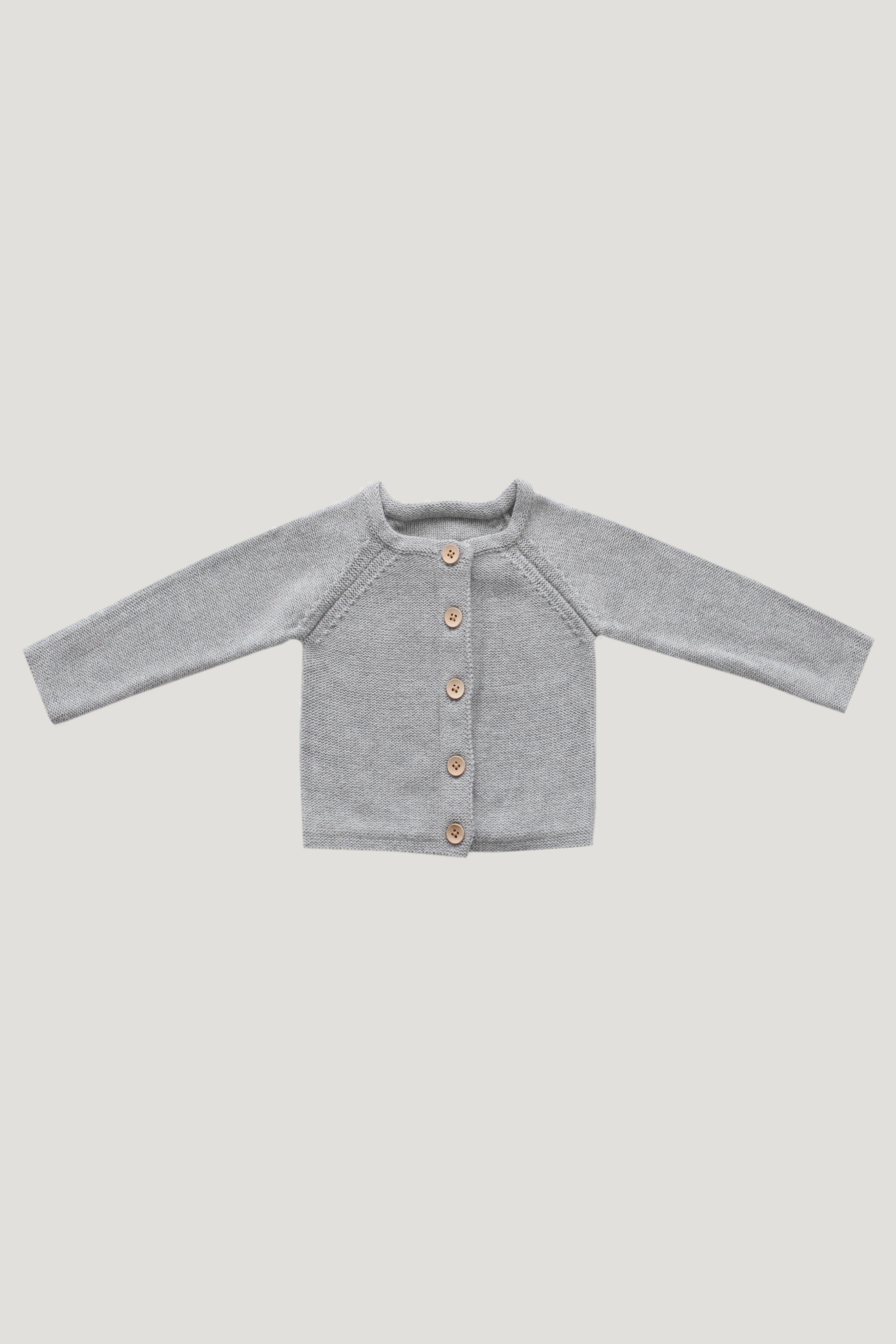 Simple Cardigan | Light Grey Marle