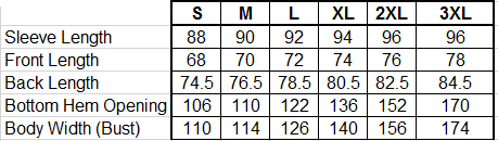 Sun Seeker Size Guide - Tall