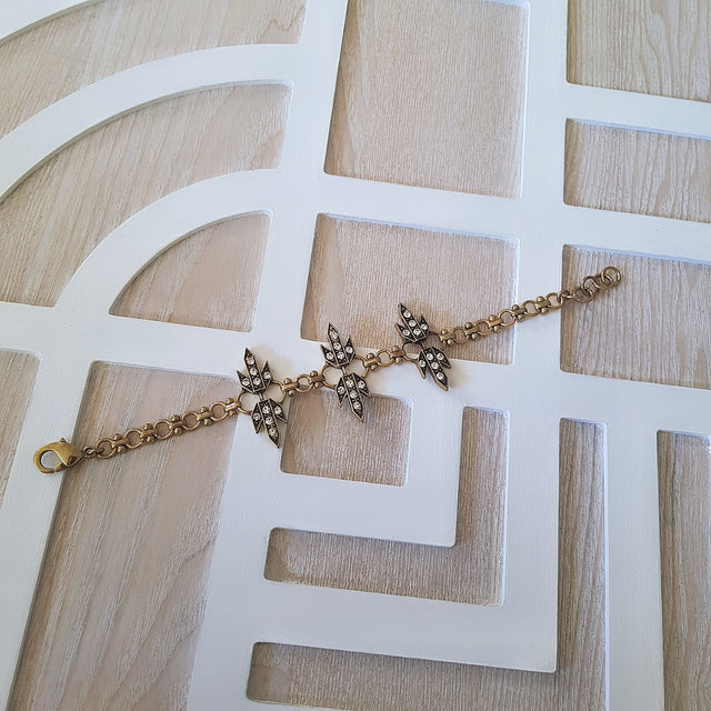Vintage gold romantic link bracelet-Bracelets/bangles-Chubby Precious Accessories