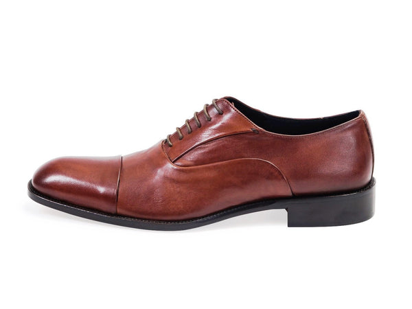 leather.Smooth Calf Oxford Shoes -Brown 