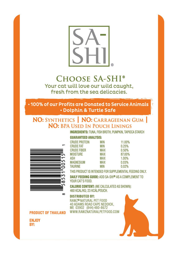 Sa-Shi Aku Tuna & Pumpkin Topper Cat Food