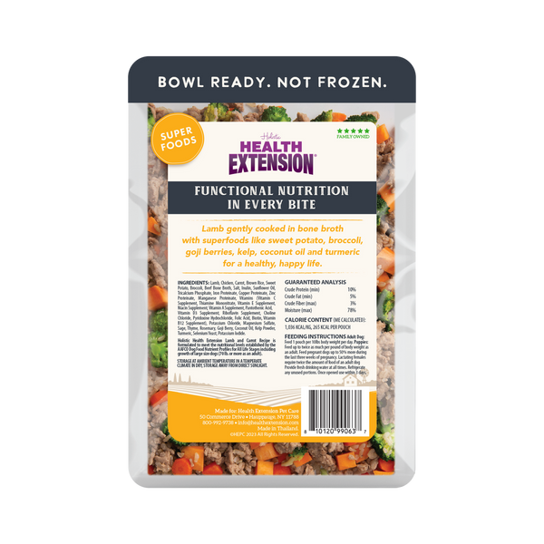 Health Extension Gently Cooked Lamb and Carrot Recipe Dog Food