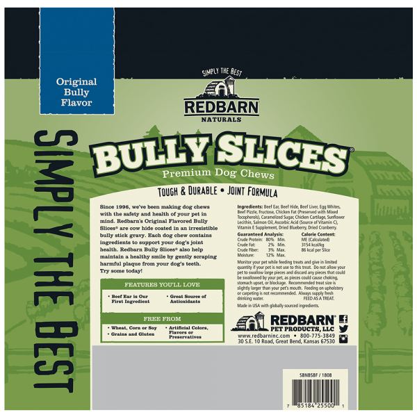 Redbarn Bully Slices Original Beef Flavor Dog Treats