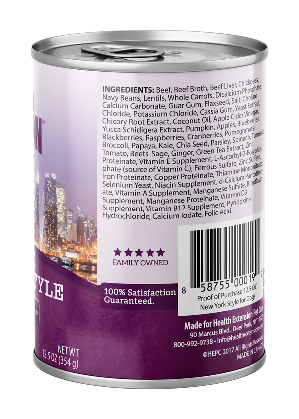 Health Extension Grain Free New York Style Canned Dog Food