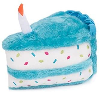 Zippy Paws Blue Birthday Cake Dog Toy