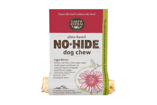 Earth Animal No-Meat No-Hide Plant-Based Wholesome Chews Beef Dog Treats