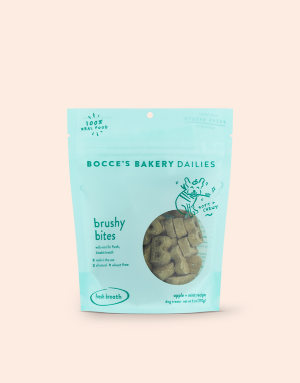 Bocce's Bakery Dailies Brushy Bites Soft & Chewy Dog Treats