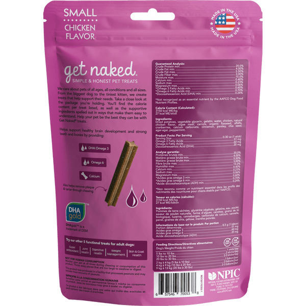 Get Naked Puppy Health Dental Sticks Dog Treats