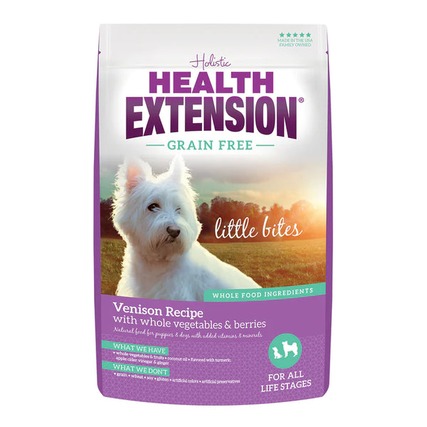 Health Extension Grain Free Venison Little Bites Recipe Dog Food