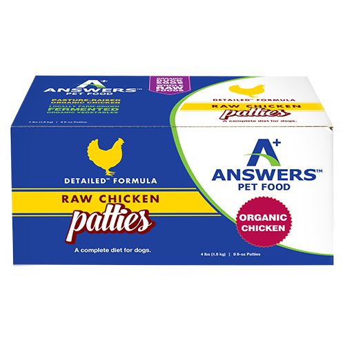 Answers Detailed Formula Chicken Raw Dog Food