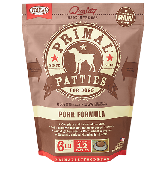 Primal Raw Frozen Pork Nuggets Dog Food