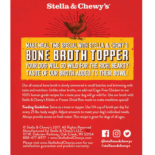 Stella & Chewy's Cage-Free Chicken Topper Dog Broth