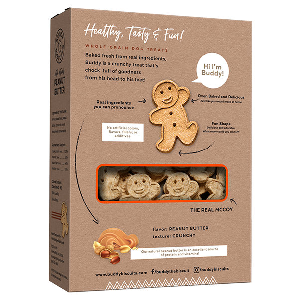 Buddy Biscuits Whole Grain Oven Baked Peanut Butter Dog Treats