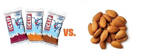 cliff bar vs. raw almonds