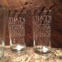 Custom Engraved Pint Glasses - Your design or ours