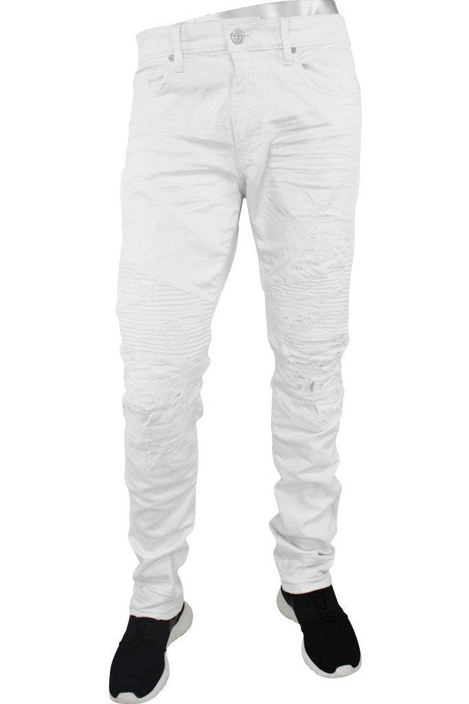 moto jeans white