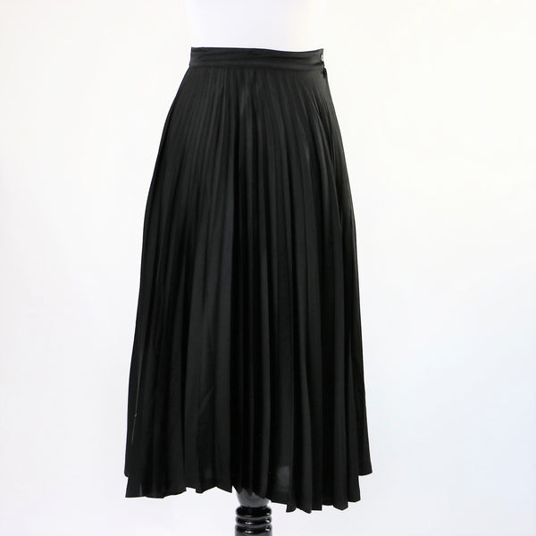 Vintage Black Pleated Skirt - Made In 