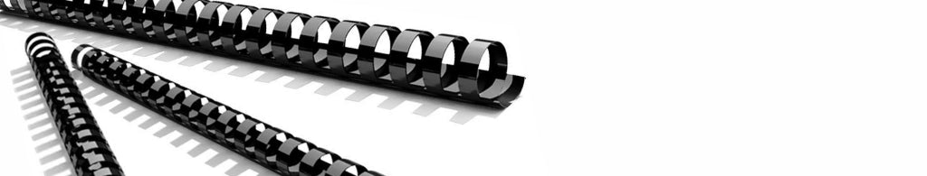 black plastic comb spirals used for binding