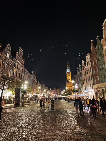 Gdansk, Poland at night