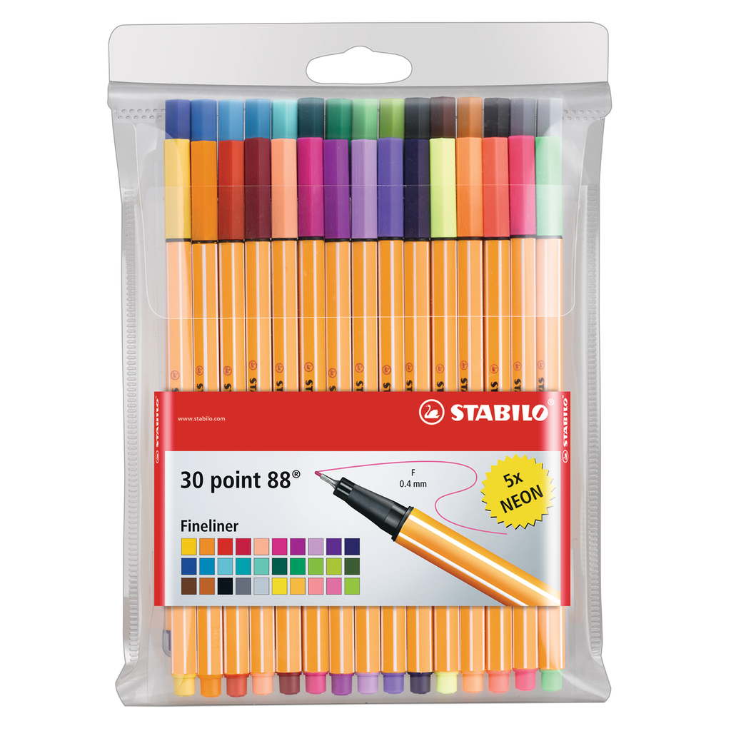 terugbetaling Kinderen Schrijft een rapport Stabilo Point 88 Pen Sets – Rileystreet Art Supply