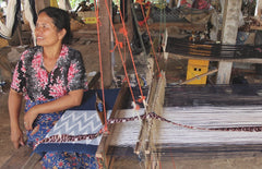 handwoven indigo textile
