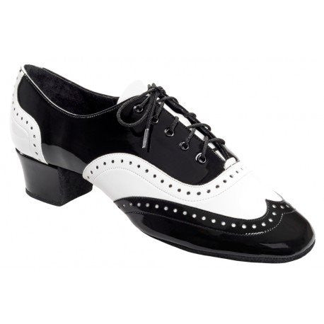 black and white dance shoes