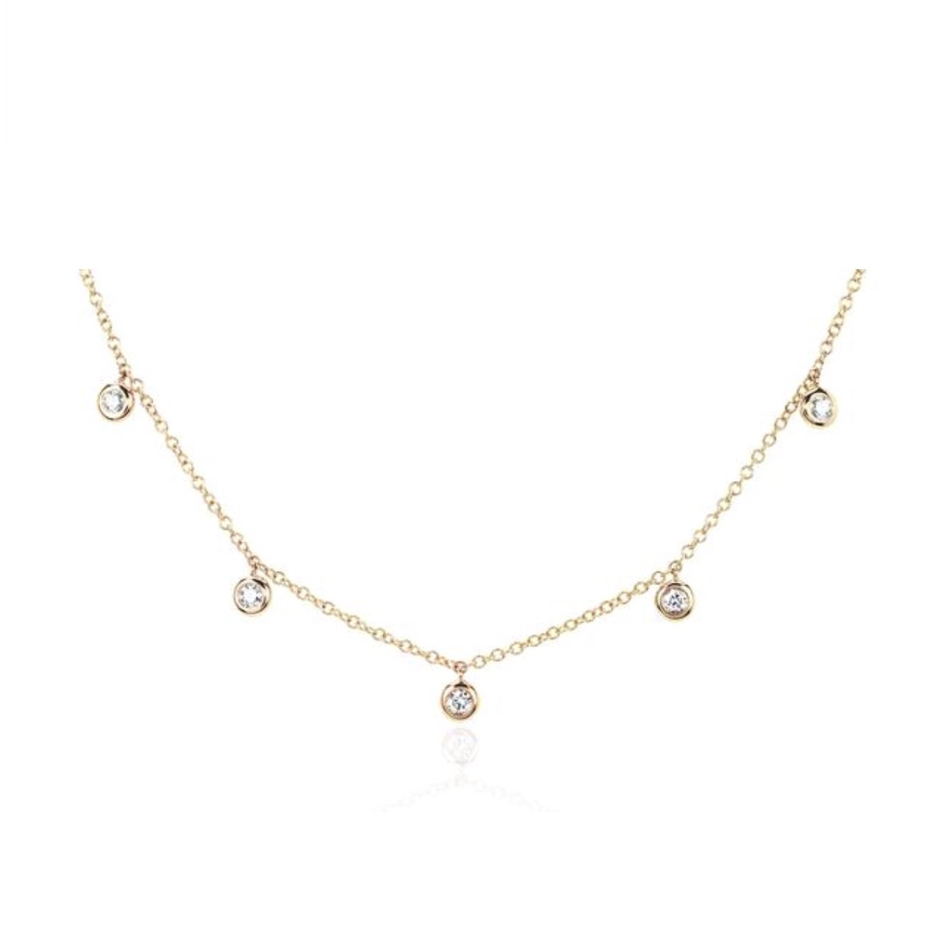 bezel choker necklace