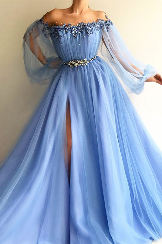 sky blue princess dress