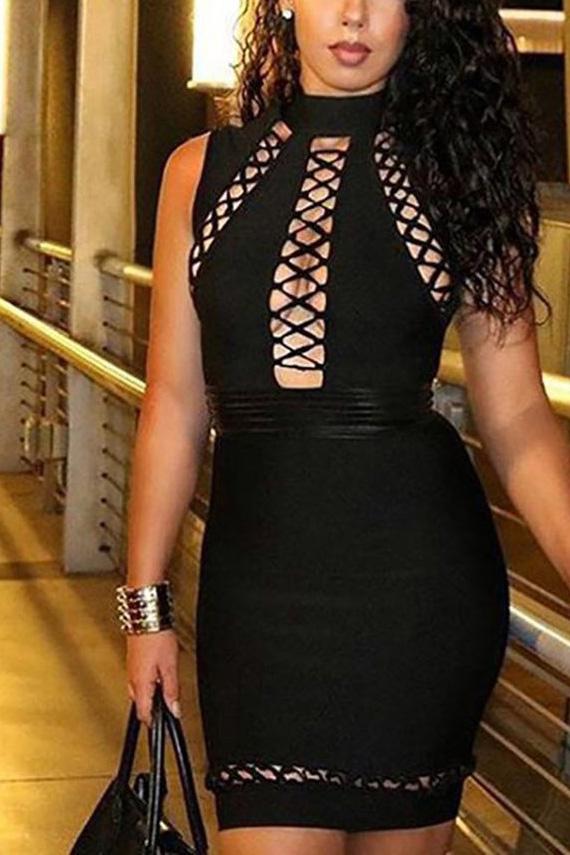 sexy black bandage dress