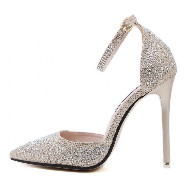 silver heel shoes for prom