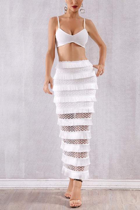 white bandage two piece