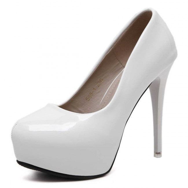 white prom heels