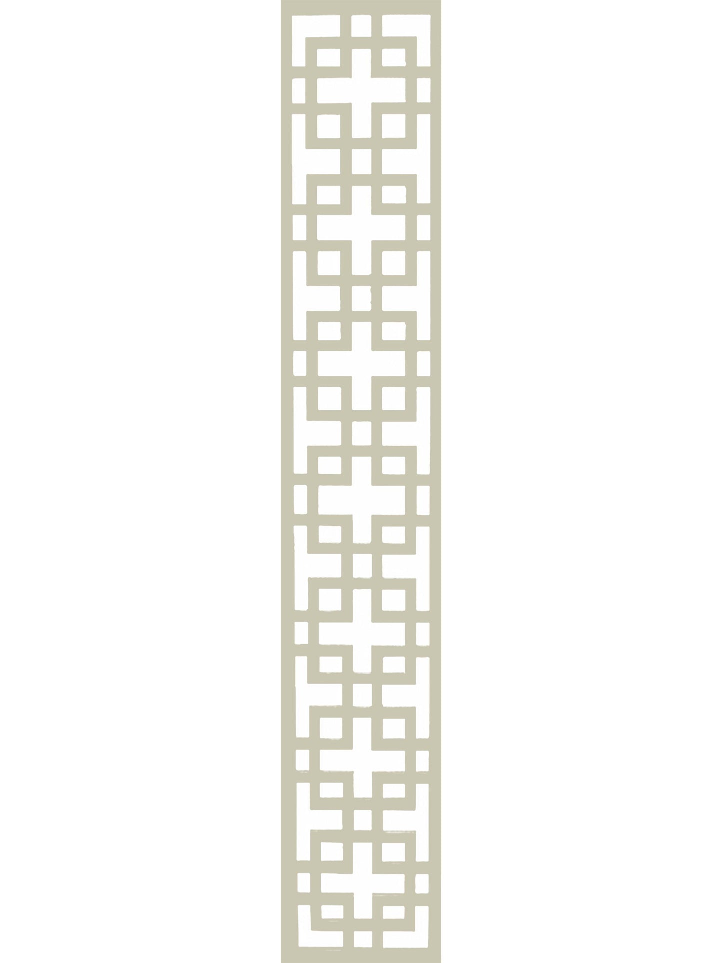 Cream art deco inspired garden trellis detail by Screen With Envy