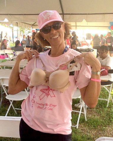 Curvy Couture Lace Shine T-Shirt Bra PFPMA Breast Cancer Awareness 