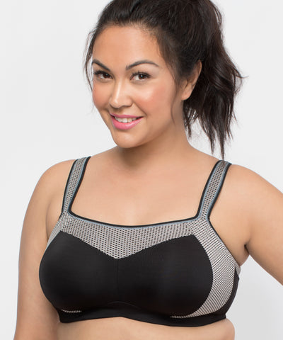 Curvy Couture Confident Fit Wire Free Sports Bra 