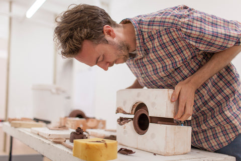 Ian McIntyre collaborating with Cauldon Ceramics