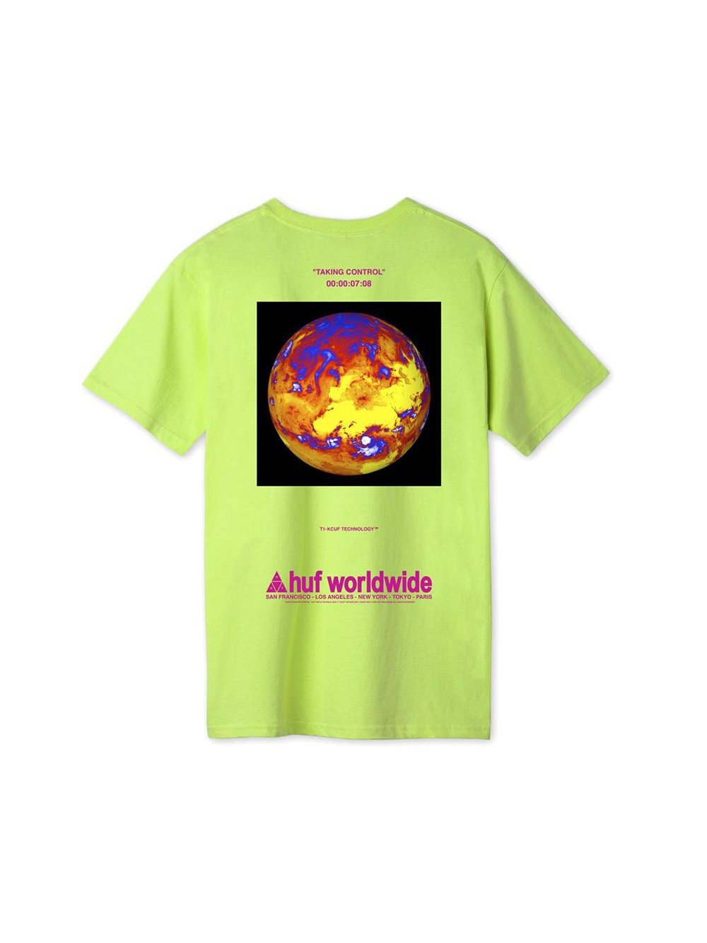 Huf Taking Control Short Sleeve Tee Bio Lime TS01178