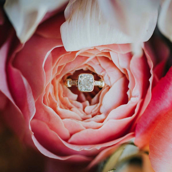 wedding ring in flower