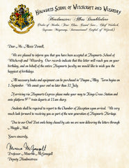 Hogwarts Acceptance Letter by Pixie Paper Store