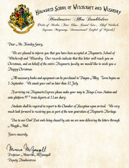 Hogwarts Acceptance Letter by Pixie Paper Store