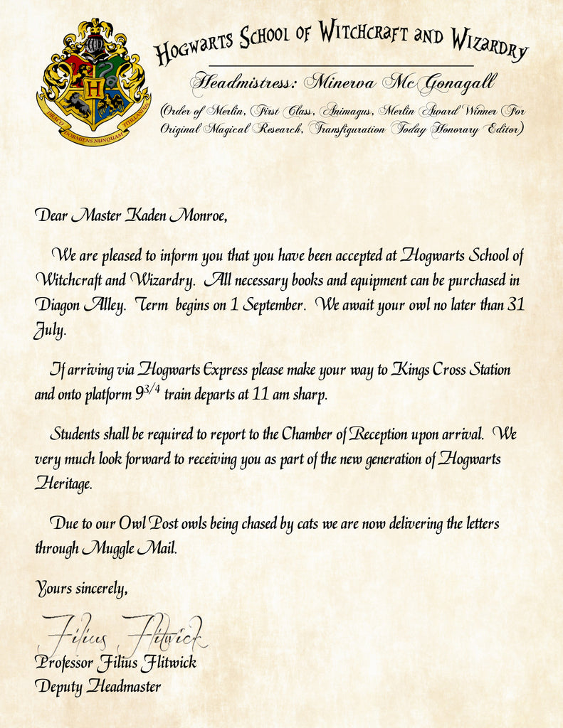 letter to headmaster