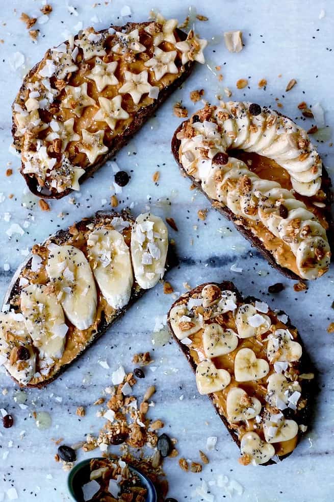 Gourmet Peanut Butter & Banana Toast - Vegan Toast Topping Inspiration