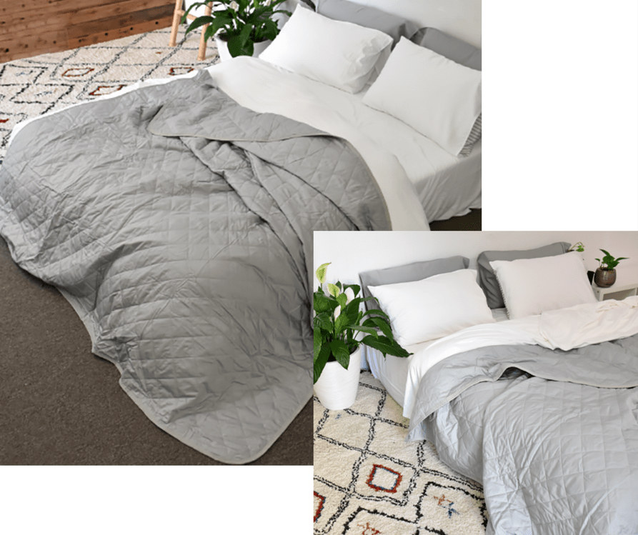 yohome bamboo quilt cover silver