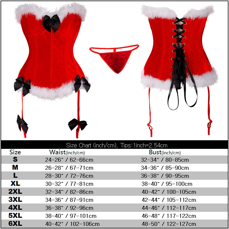Christmas Sexy Corsets For Women Miss Santa Bustier Best Xmas Party Less More