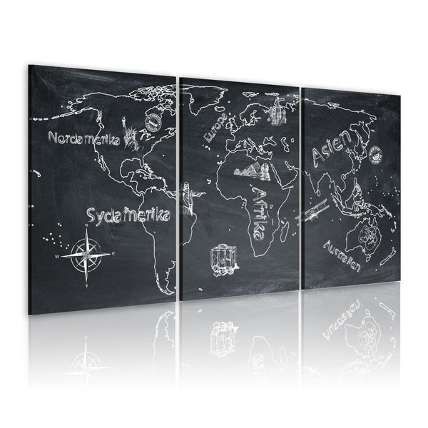 Quadro mappamondo - Viaggiatore curioso (Svezia)